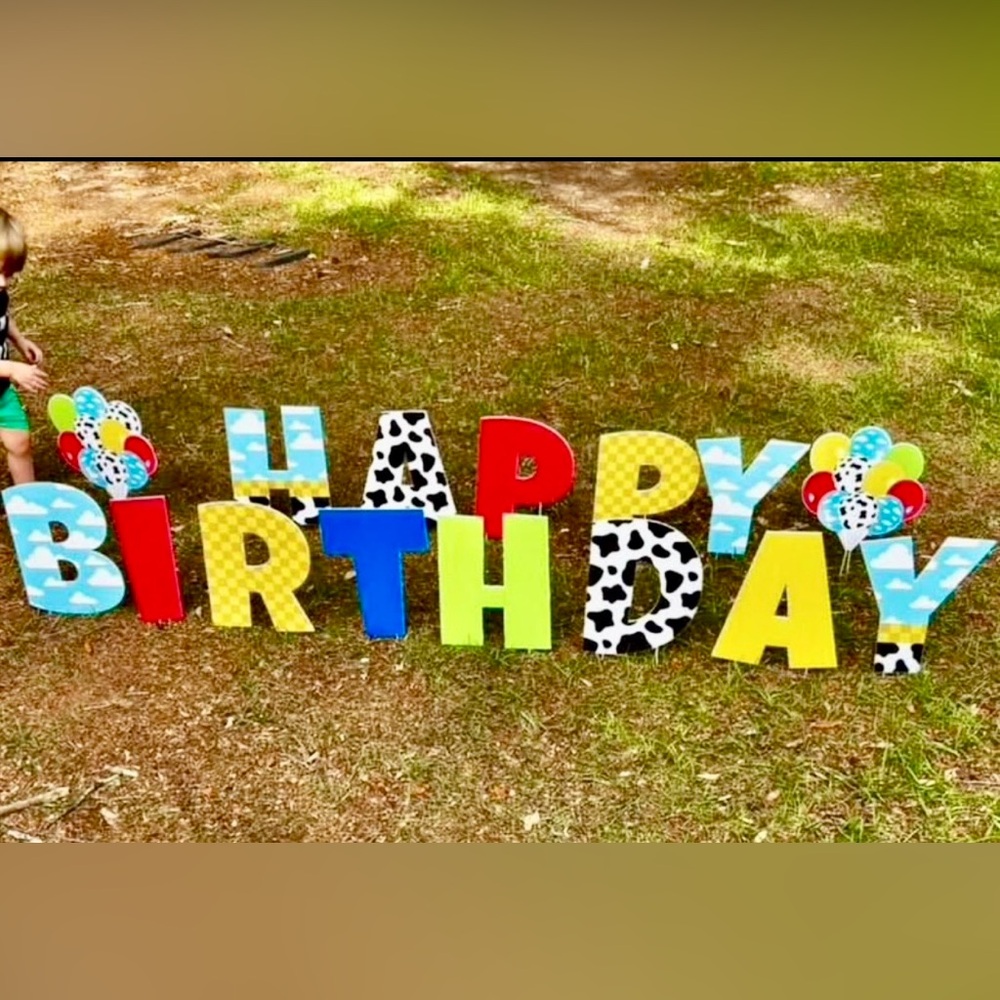 Toy Story themed birthday decor